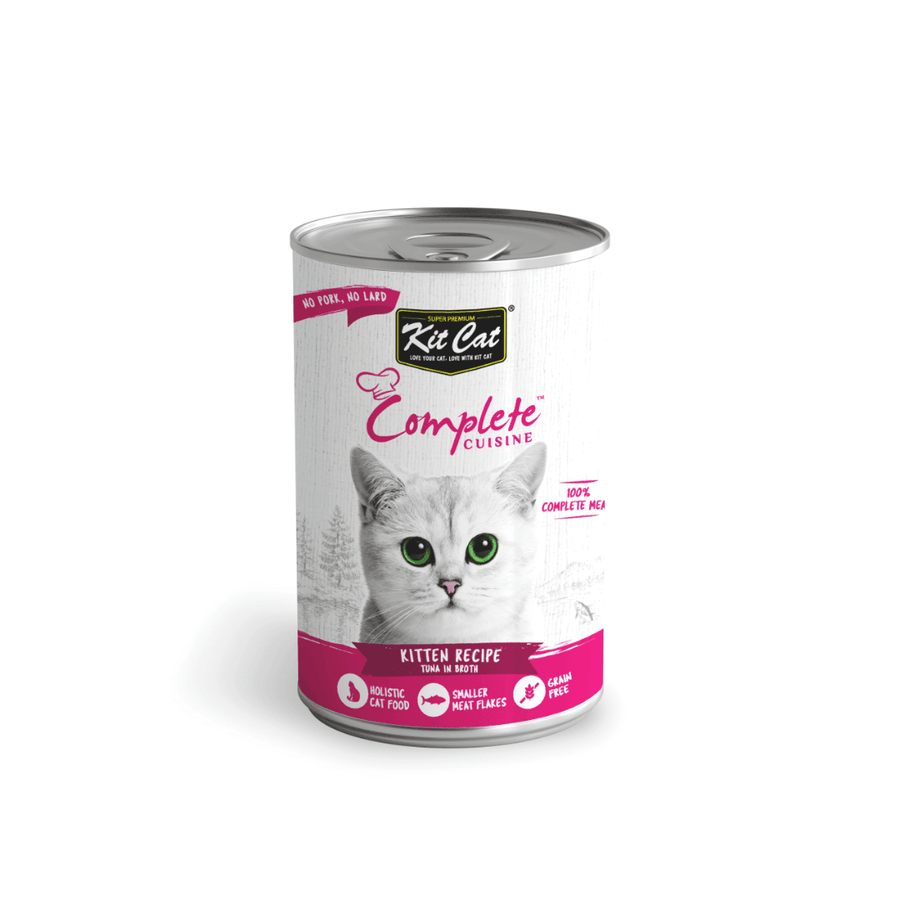 Kit Cat Wet Cat Food - Complete Cuisine Tuna in Broth Kitten Recipe Canned - Toronto Pets