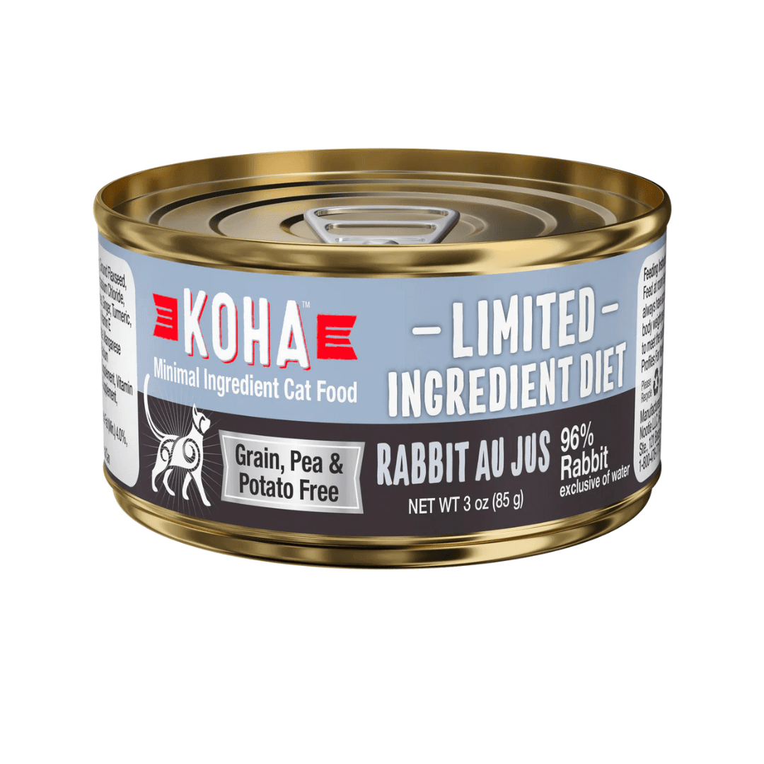 KOHA Wet Cat Food - Limited Ingredient Rabbit Au Jus Pate Canned ...