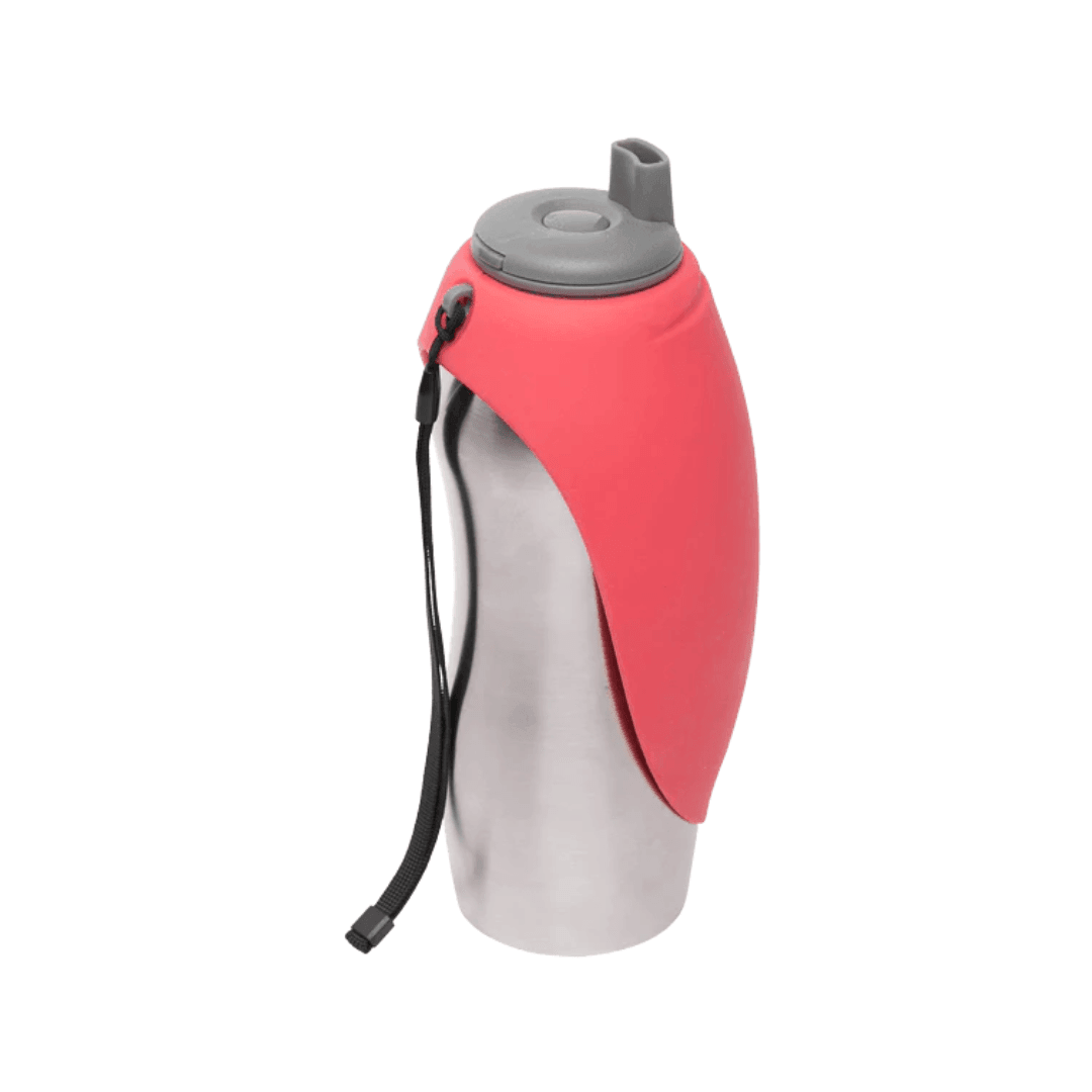 Messy Mutts Dog Bowl - Stainless Steel Travel Water Bottle with Silicone Flip Up Bowl - Toronto Pets