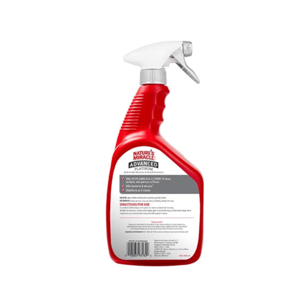 Nature's Miracle Cat Stain and Odoer - Advanced Platinum Stain & Odor Remover & Virus Disinfectant - Toronto Pets