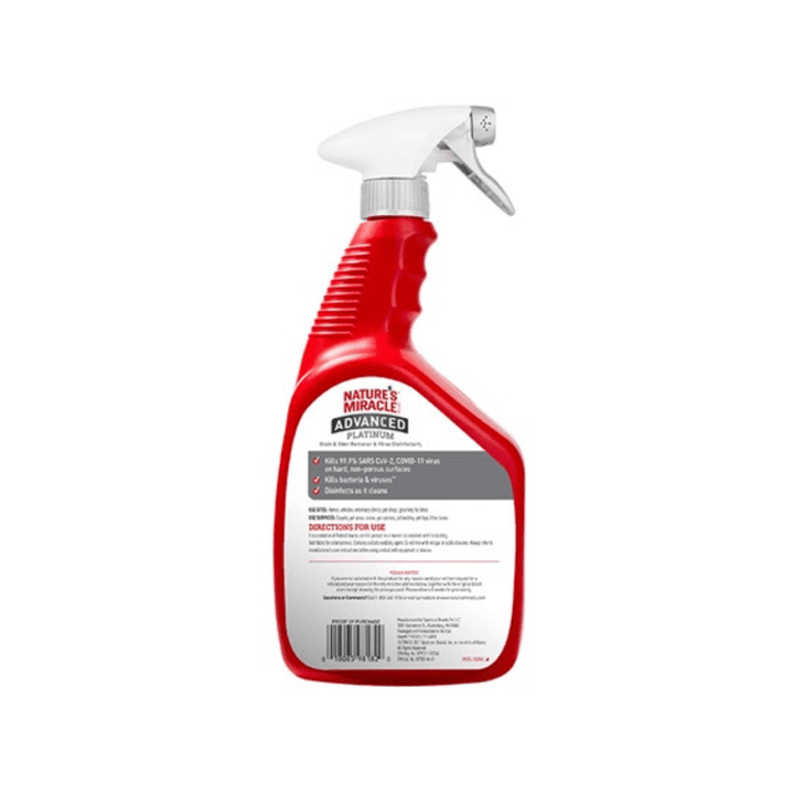 Nature's Miracle Cat Stain and Odoer - Advanced Platinum Stain & Odor Remover & Virus Disinfectant - Toronto Pets