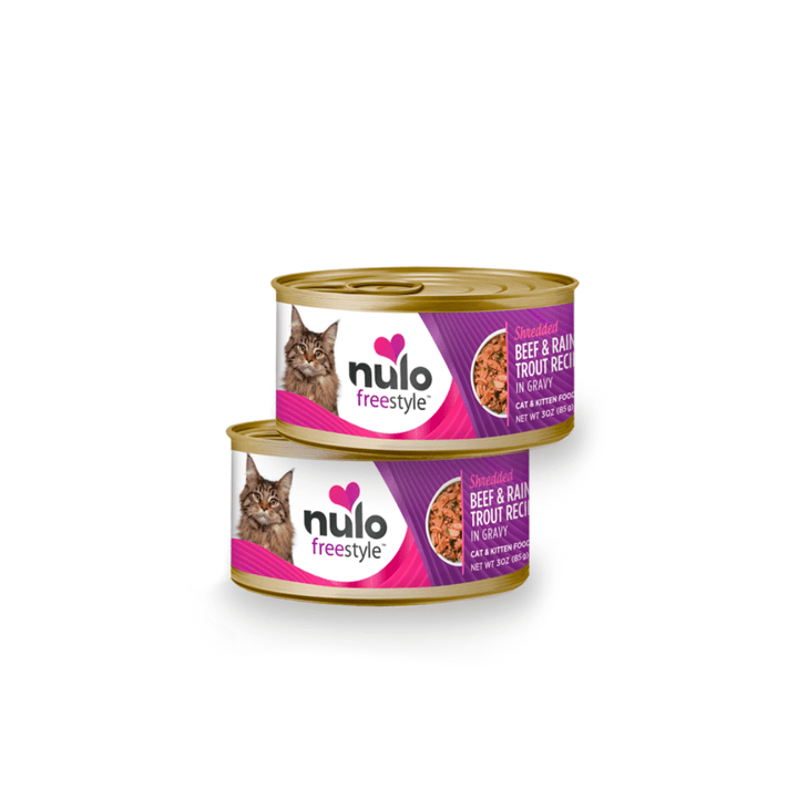 Nulo freestyle Wet Cat & Kitten Food - Shredded Beef & Rainbow Trout in Gravy Canned - Toronto Pets