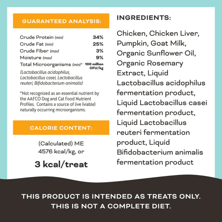Primal Freeze - Dried Dog Treats - Pumpkin For My Pumpkin Chicken, Pumpkin, & Goat Milk Treats - Toronto Pets