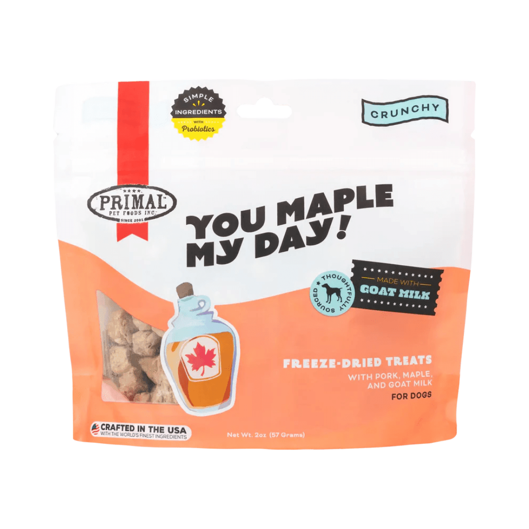 Primal Freeze - Dried Dog Treats - You Maple My Day Pork, Maple, & Goat Milk Treats - Toronto Pets