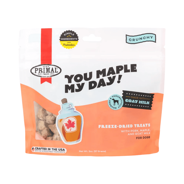 Primal Freeze - Dried Dog Treats - You Maple My Day Pork, Maple, & Goat Milk Treats - Toronto Pets