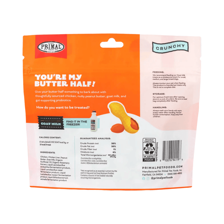 Primal Freeze - Dried Dog Treats - You're My Butter Half Chicken, Peanut Butter, & With Goat Milk Treats - Toronto Pets