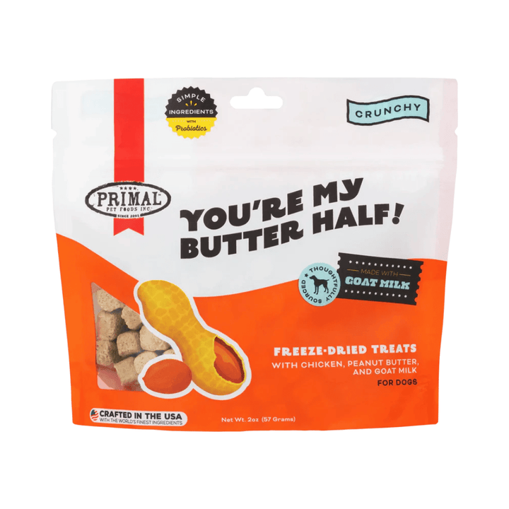 Primal Freeze - Dried Dog Treats - You're My Butter Half Chicken, Peanut Butter, & With Goat Milk Treats - Toronto Pets