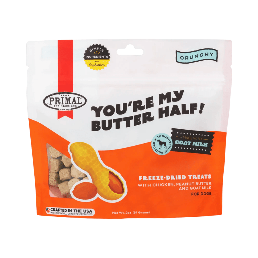 Primal Freeze - Dried Dog Treats - You're My Butter Half Chicken, Peanut Butter, & With Goat Milk Treats - Toronto Pets