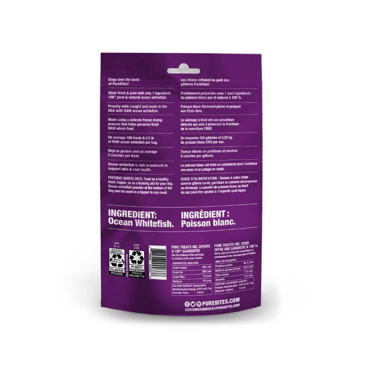PureBites Freeze - Dried Dog Treats - WhiteFish - Toronto Pets