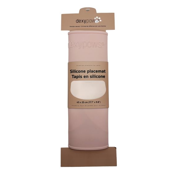 Dexypaws Pet Feeding Mats - Silicone Placemat Blush Pink