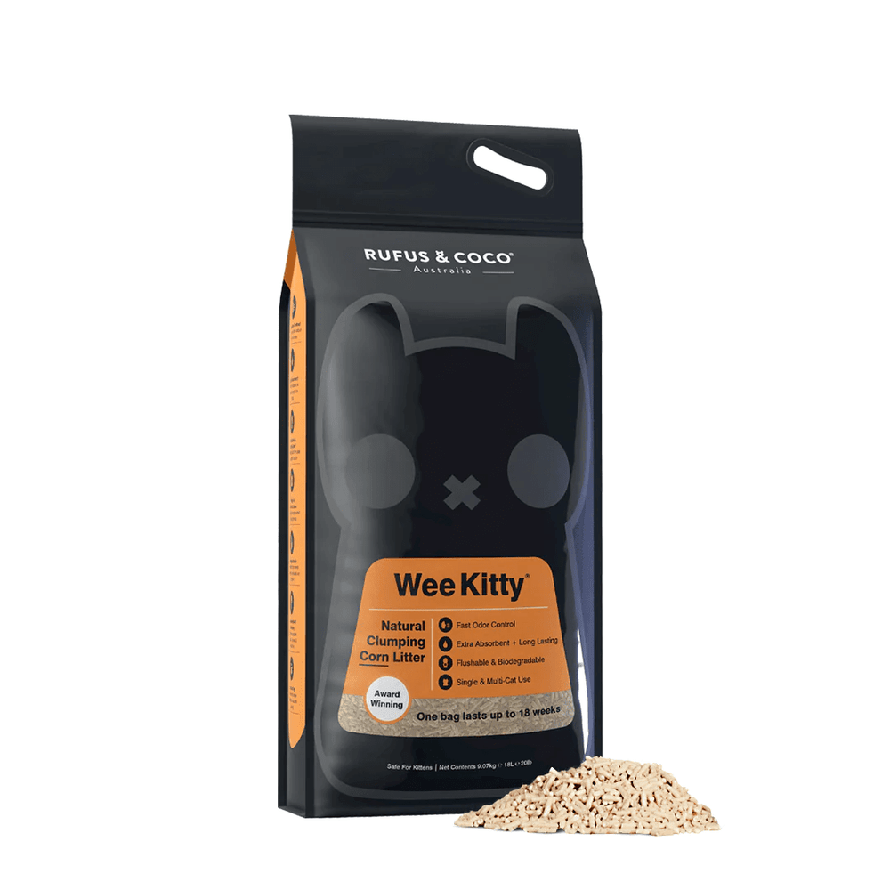 Rufus & Coco Cat Litter - Wee Kitty Clumping Corn Flushable - Toronto Pets