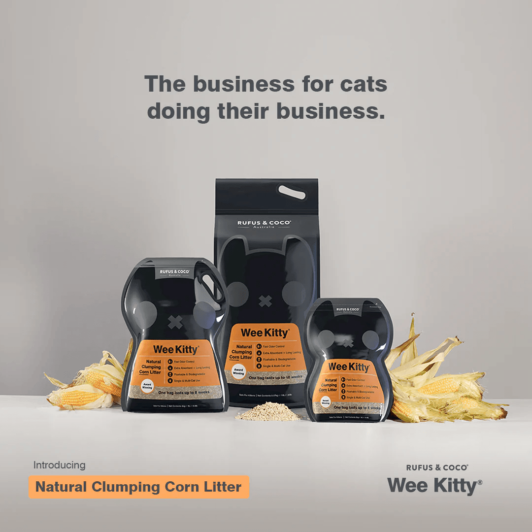 Rufus & Coco Cat Litter - Wee Kitty Clumping Corn Flushable - Toronto Pets