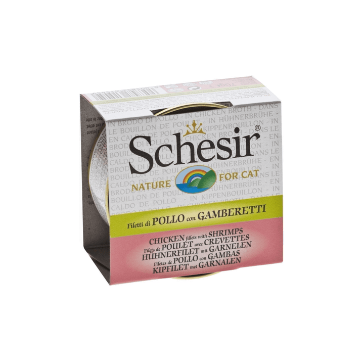 Schesir Wet Cat Food - Chicken Fillets wtih Shrimps in Natural Gravy Canned - Toronto Pets