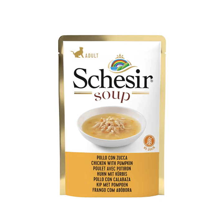 Schesir Wet Cat Food - Soup Chicken with Pumpkin in Jelly Pouch - Toronto Pets