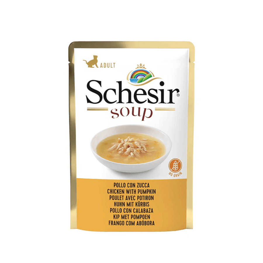 Schesir Wet Cat Food - Soup Chicken with Pumpkin in Jelly Pouch - Toronto Pets