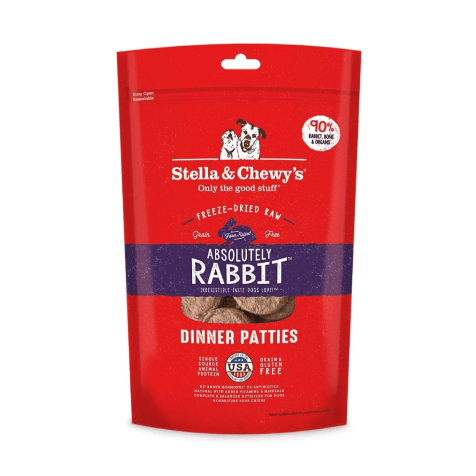 Stella & Chewy's Freeze-Dried Dog Food - Absolutely Rabbit Raw Dinner ...