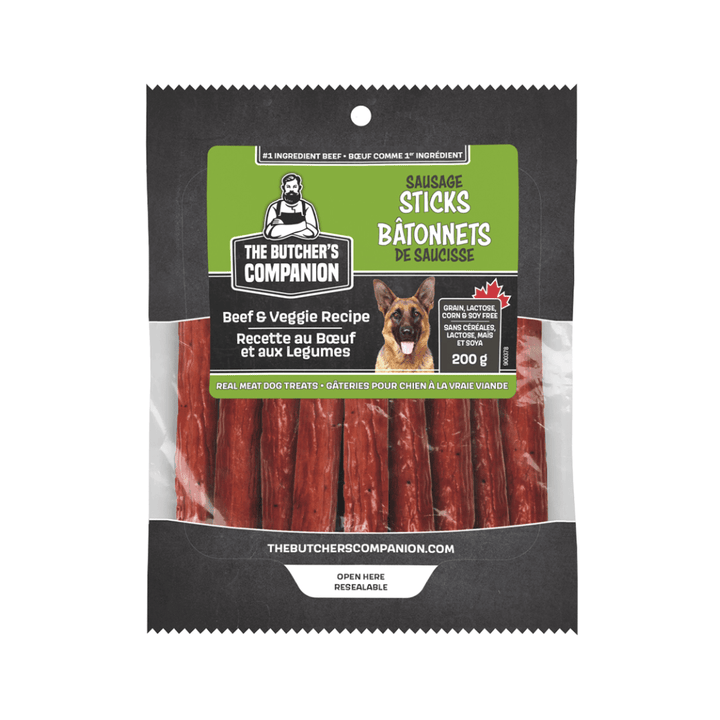 The Butcher's Companion Dog Treats - Sticks Beef & Veggie Recipe - Toronto Pets