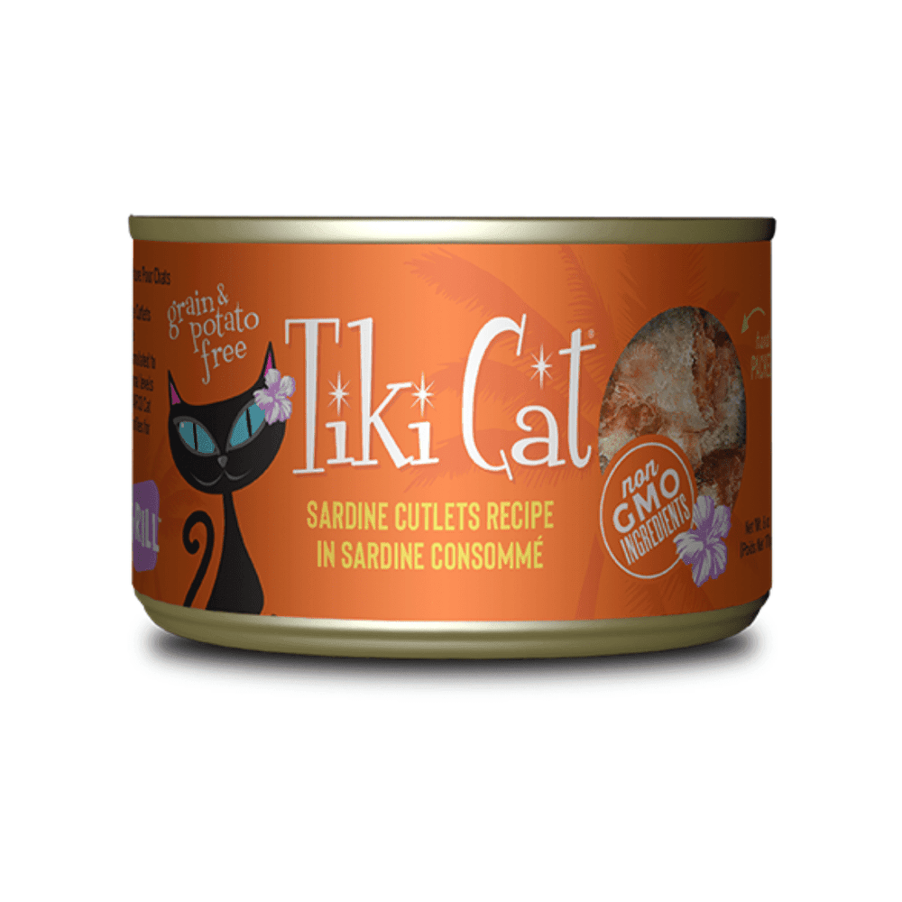 Tiki Cat Wet Cat Food - Tahitian Grill Sardine Cutlets in Sardine Consomme Canned - Toronto Pets