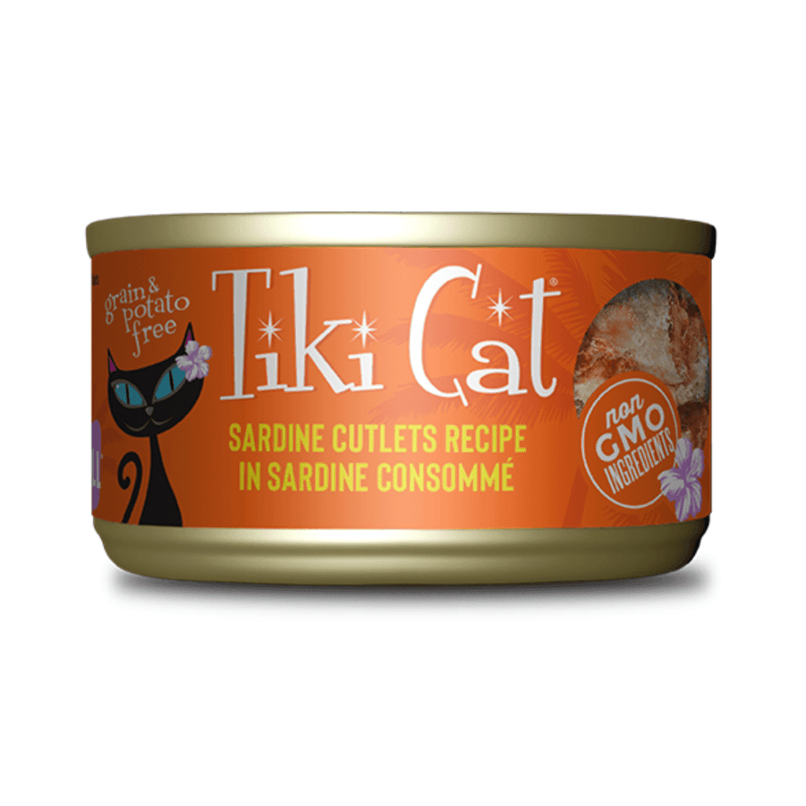 Tiki Cat Wet Cat Food - Tahitian Grill Sardine Cutlets in Sardine Consomme Canned - Toronto Pets