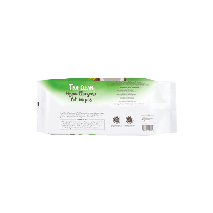Tropiclean Dog & Cat Grooming Supplies - Hypo - Allergenic Fragrance - Free Wipes - Toronto Pets