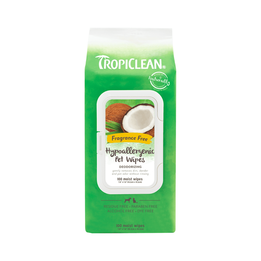 Tropiclean Dog & Cat Grooming Supplies - Hypo - Allergenic Fragrance - Free Wipes - Toronto Pets