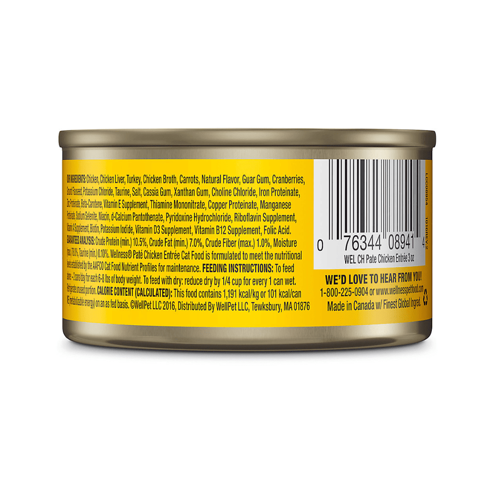 Wellness Wet Cat Food - Chicken Entree Pate Canned - Toronto Pets