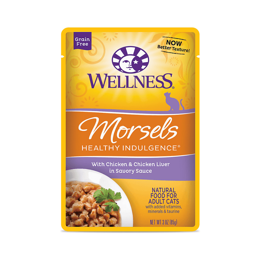 Wellness Wet Cat Food - Healthy Indulgence Chicken & Chicken Liver Morsels Pouch - Toronto Pets