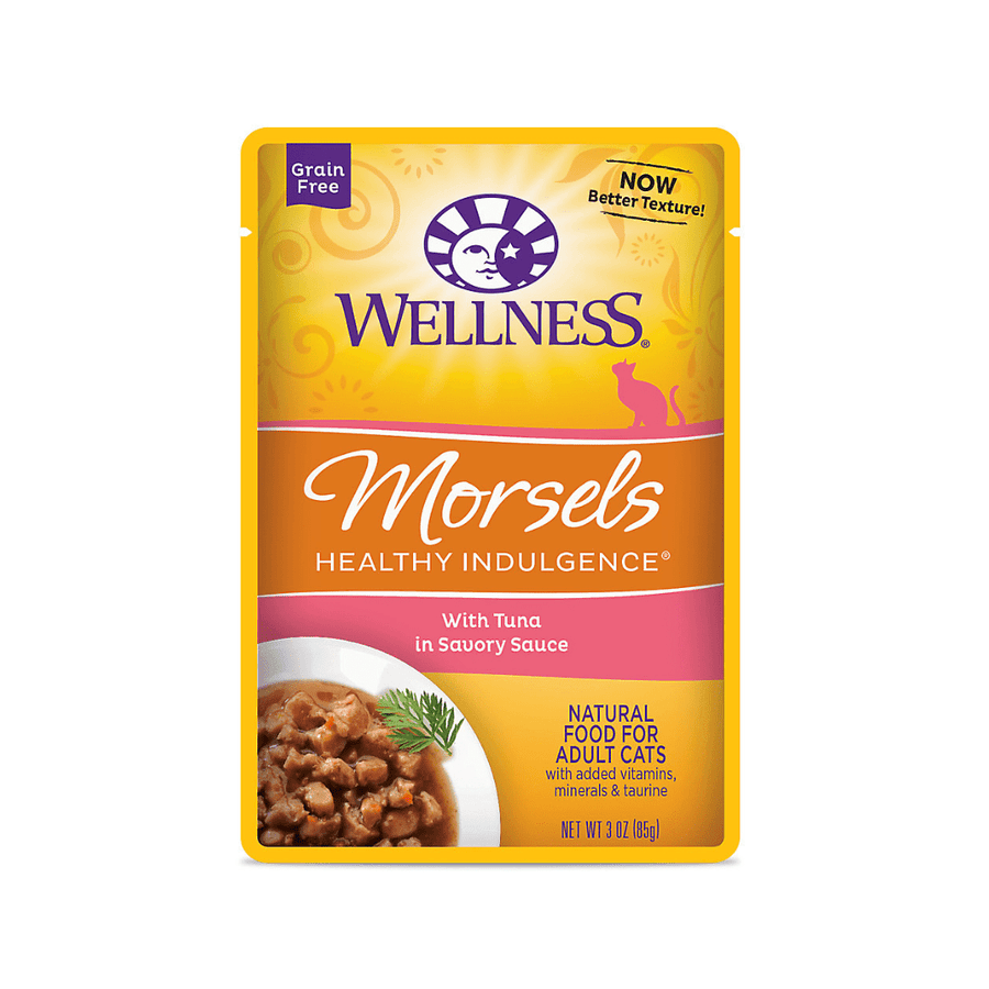 Wellness Wet Cat Food - Healthy Indulgence Morsels Tuna in Savory Sauce Pouch - Toronto Pets