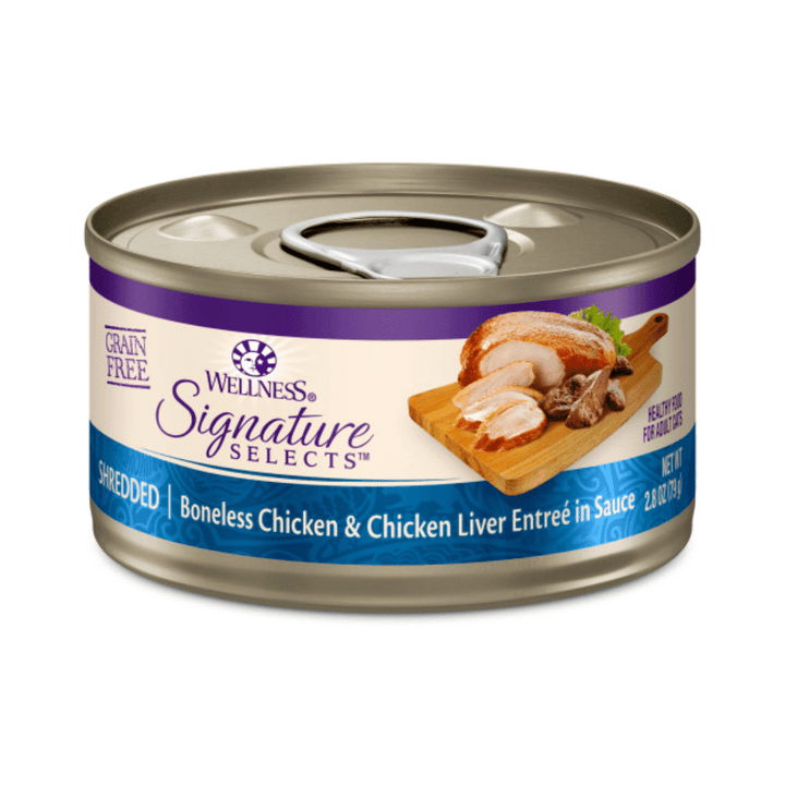 Wellness Wet Cat Food - Signature Selects Shredded Chicken & Chicken Liver Canned - Toronto Pets