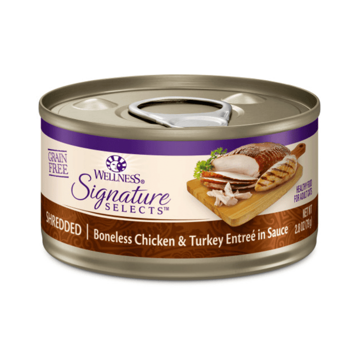 Wellness Wet Cat Food - Signature Selects Shredded Chicken & Turkey in Sauce Canned - Toronto Pets
