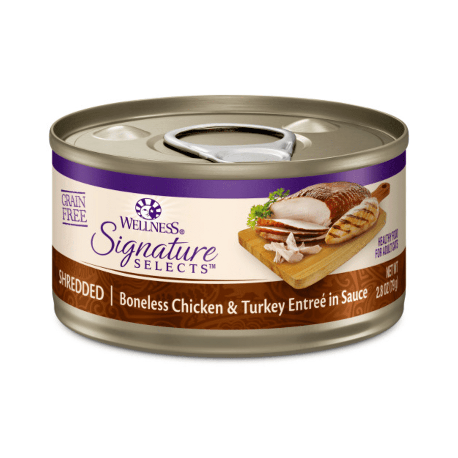 Wellness Wet Cat Food - Signature Selects Shredded Chicken & Turkey in Sauce Canned - Toronto Pets