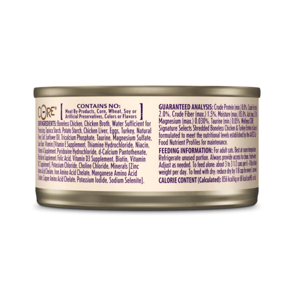 Wellness Wet Cat Food - Signature Selects Shredded Chicken & Turkey in Sauce Canned - Toronto Pets