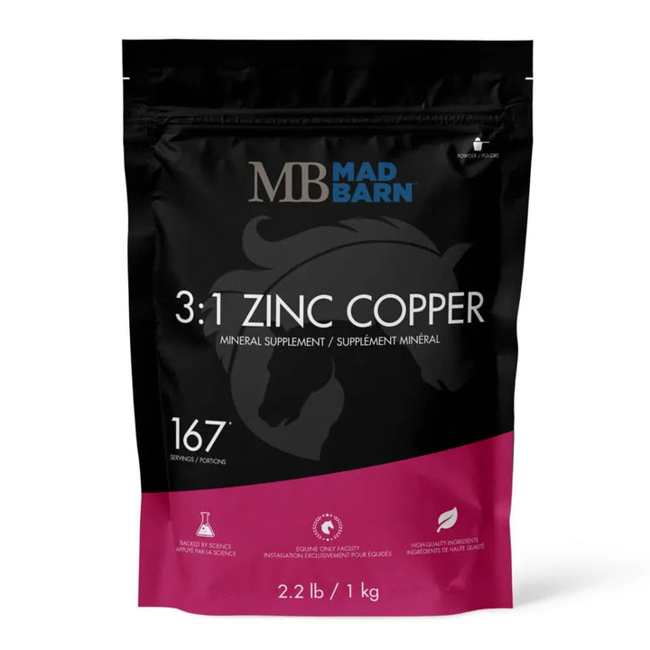 Equine Supplements - Mad Barn 3 to 1 zinc to copper